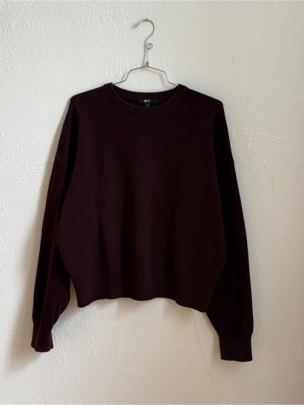 Uniqlo C Cotton Crewneck Sweater - Maroon